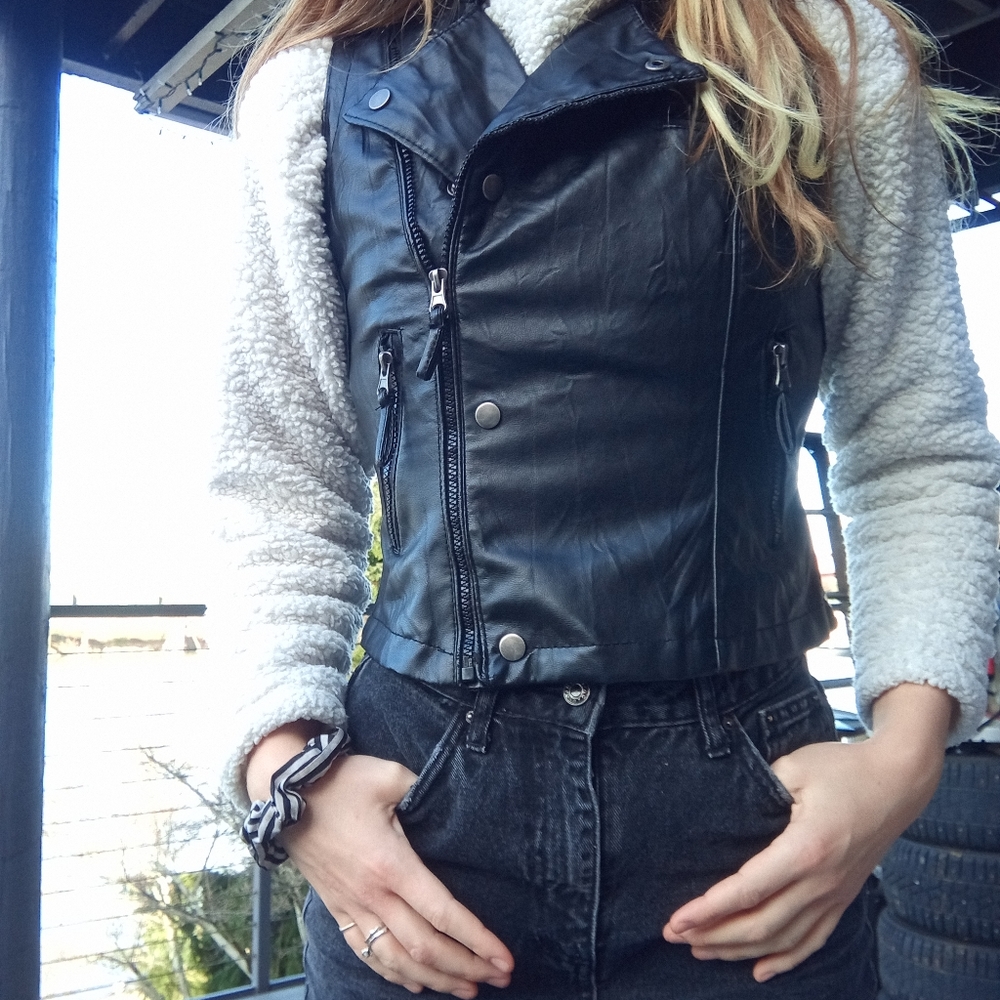 Vegan leather vest